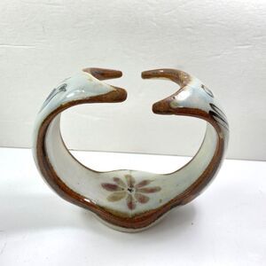 Mexican Folk Art Hand Painted Paschal Candle Holder (candle not included) signed